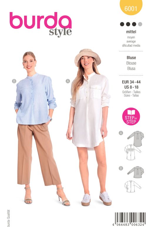 Schnittmuster Bluse Burda 6001