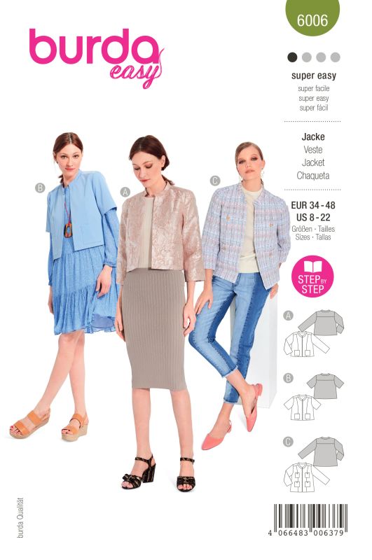 Schnittmuster Jacke Burda 6006