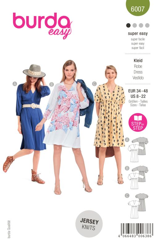 Schnittmuster Kleid Burda 6007