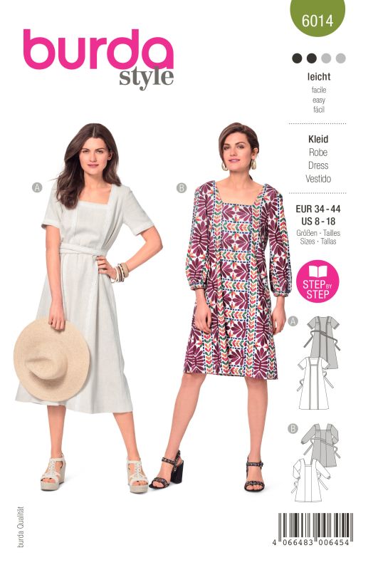 Schnittmuster Kleid Burda 6014