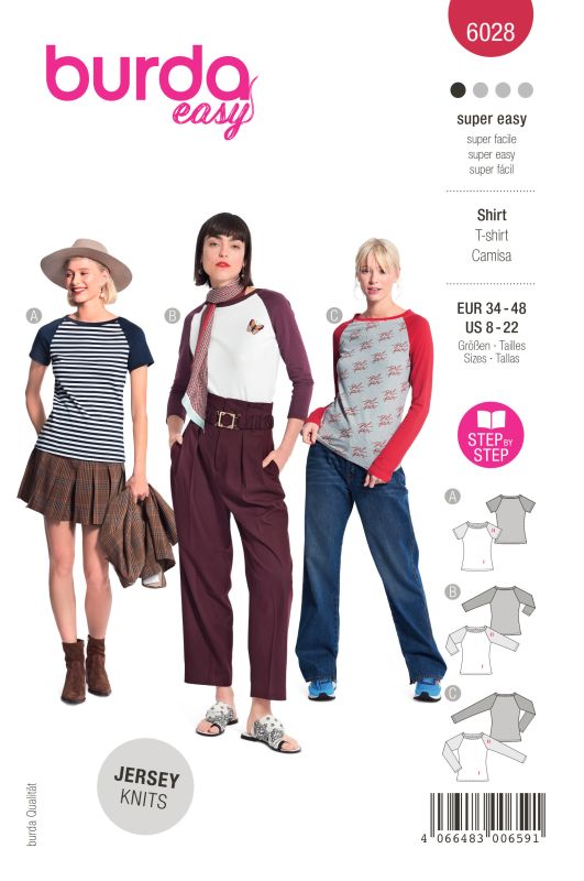 Schnittmuster Shirt Burda 6028