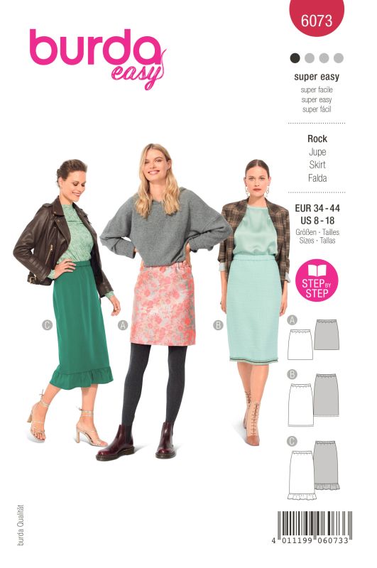 Schnittmuster Rock Burda 6073