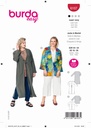 Schnittmuster Blusenjacke Burda 6107