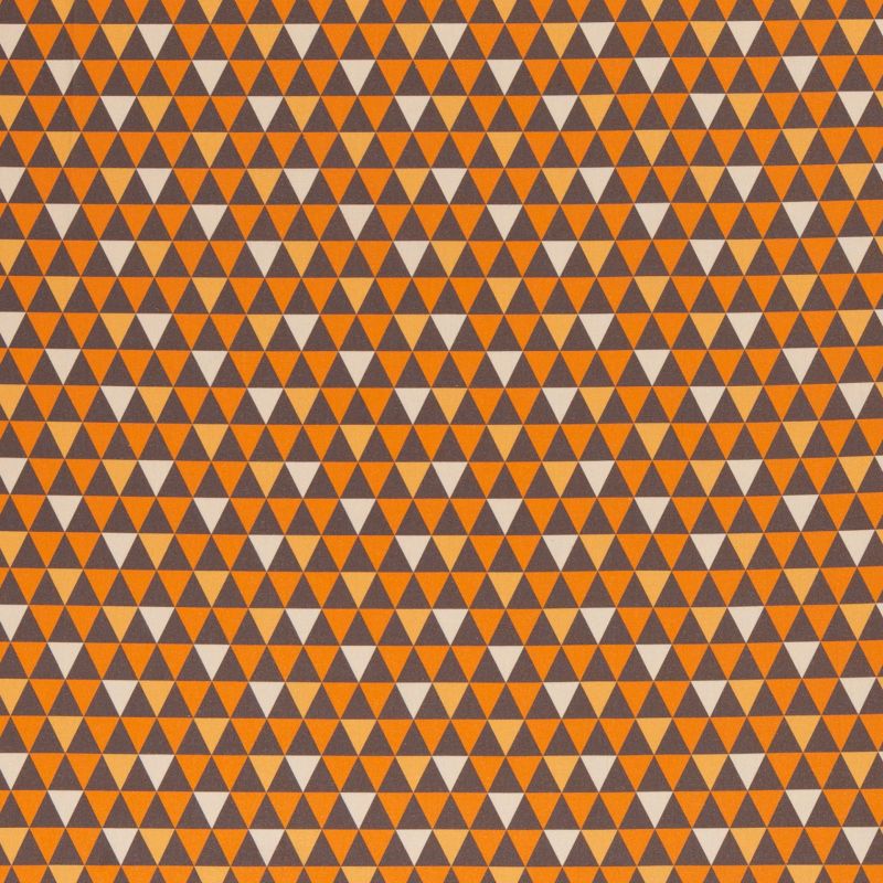 Baumwolle Swafing Werner Dreiecke Orange/Braun