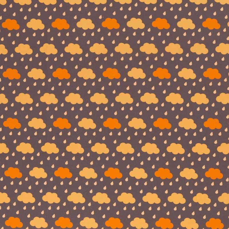 Baumwolle Swafing Werner Tropfen Orange/Braun