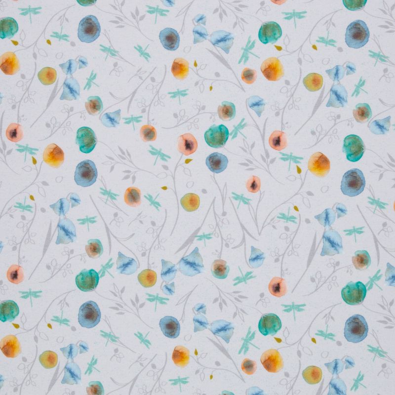 Jersey Joy by Anette Kithier Blumen Libellen hellgrau