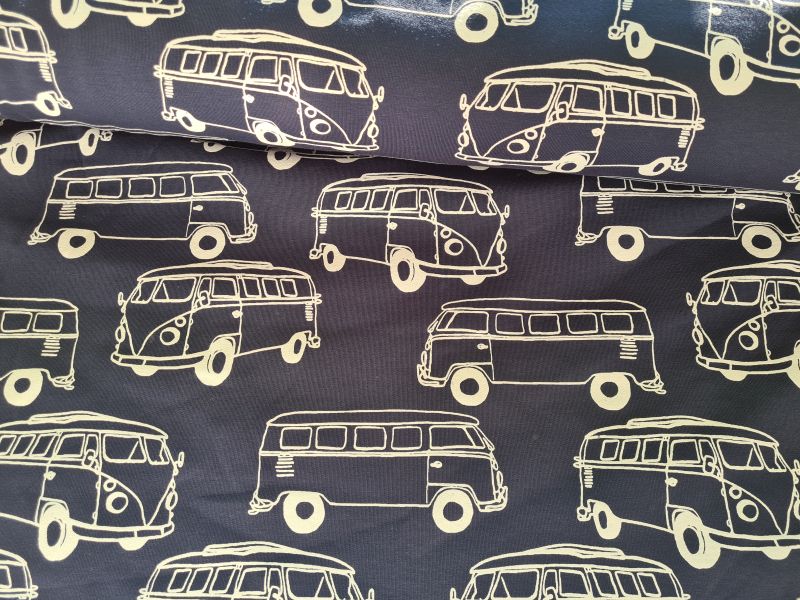 French Terry Bus Blau