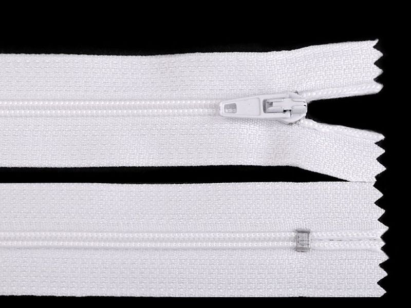 Reißverschluss nicht teilbar 45 cm Weiß