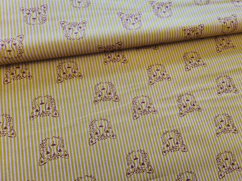 Baumwolle Leo und Streifen Braun