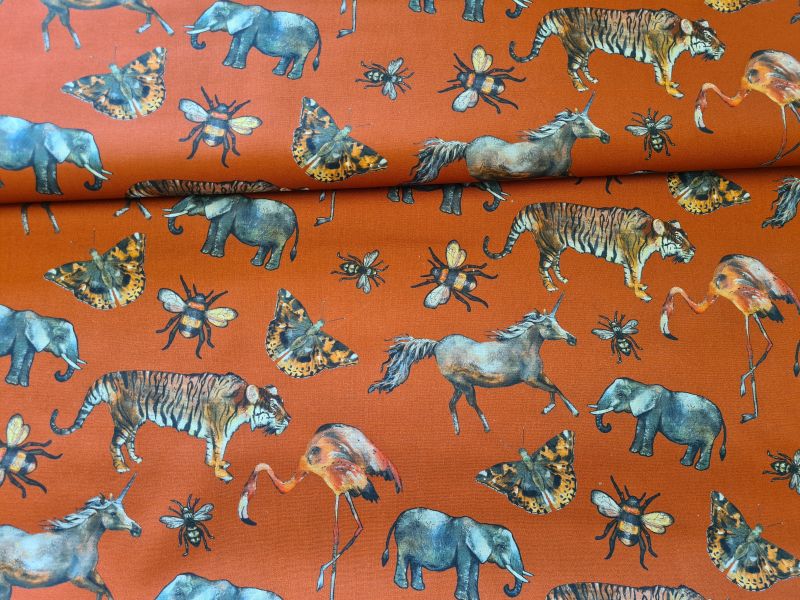 Baumwolle Zoology by Poppy Terra