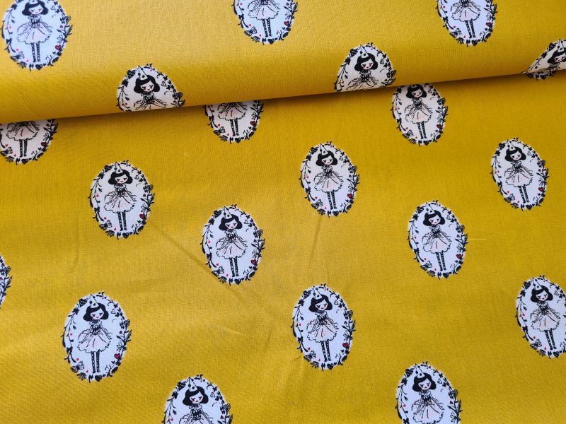 Baumwolle Arlequeen bei Poppy Senfgelb