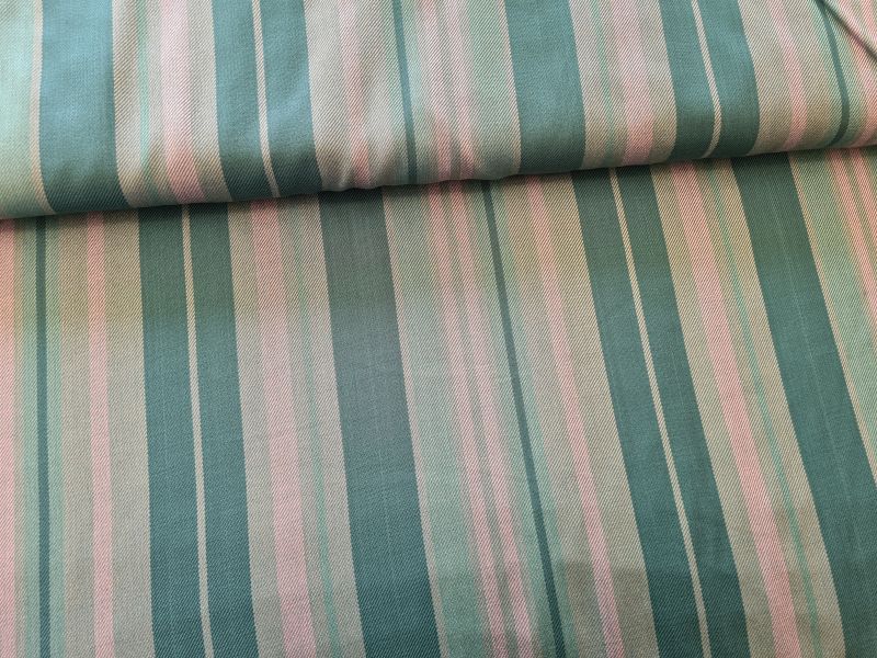 Viscose Streifen Petrol