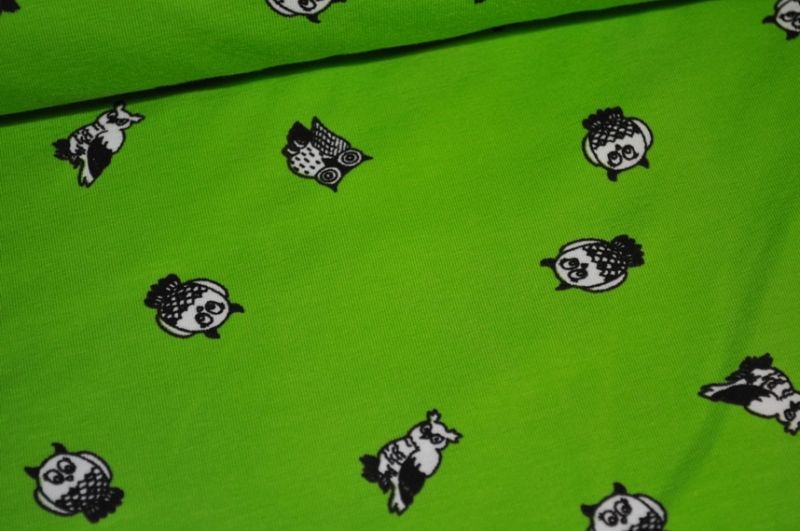 Jersey mini eulen grün