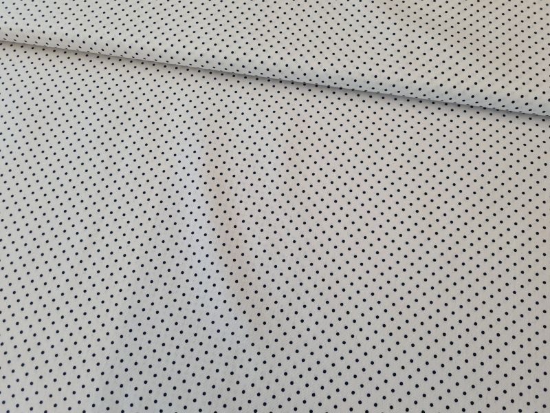 Baumwolle Small Dots by Poppy Weiß/Dunkelblau
