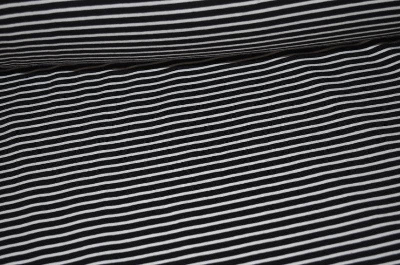 Jersey Streifen breit/schmal schwarz/weiß