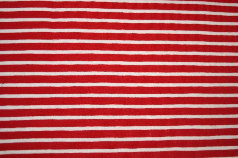Jersey Streifen breit/schmal rot/weiß