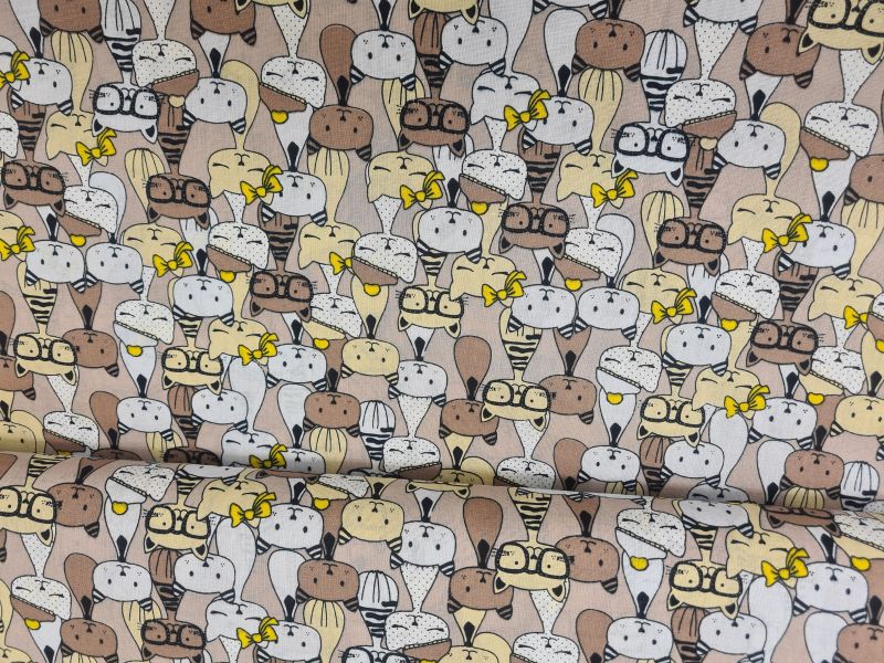 Baumwolle Katzen hellbraun