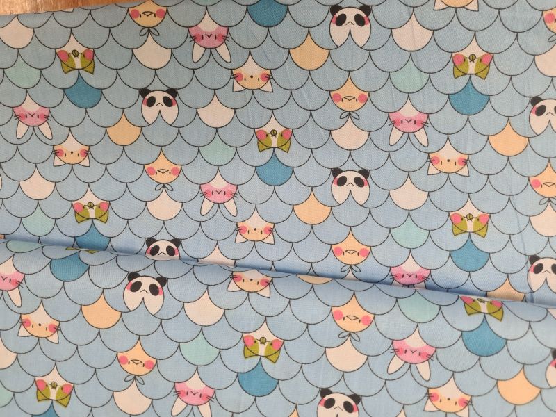 Baumwolle Anime Tiere in Schuppen