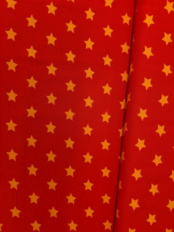 Baumwolle Sterne Rot/Orange