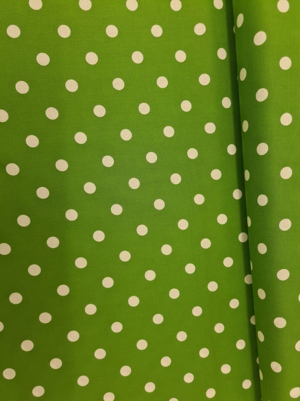 Baumwolle 1cm Punkte grassgrün