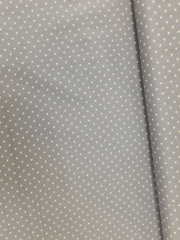 Baumwolle 2mm Pünktchen grau/hellgrau