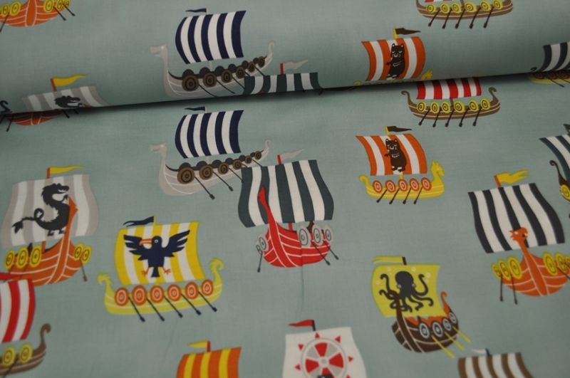 Alexander Henry The Vikings Schiffe Taubenblau