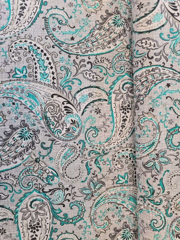 Dekostoff Paysley Petrol