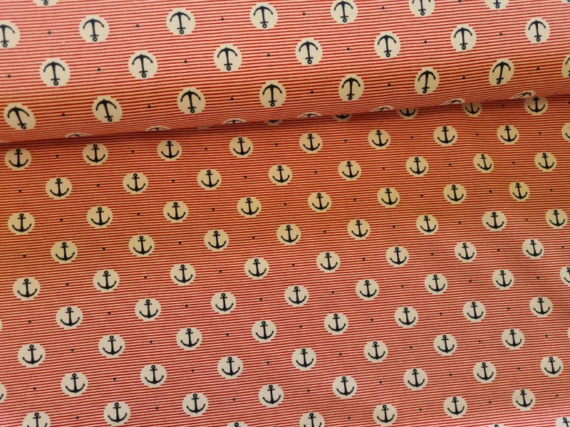 Jersey schmale Streifen und Anker rot