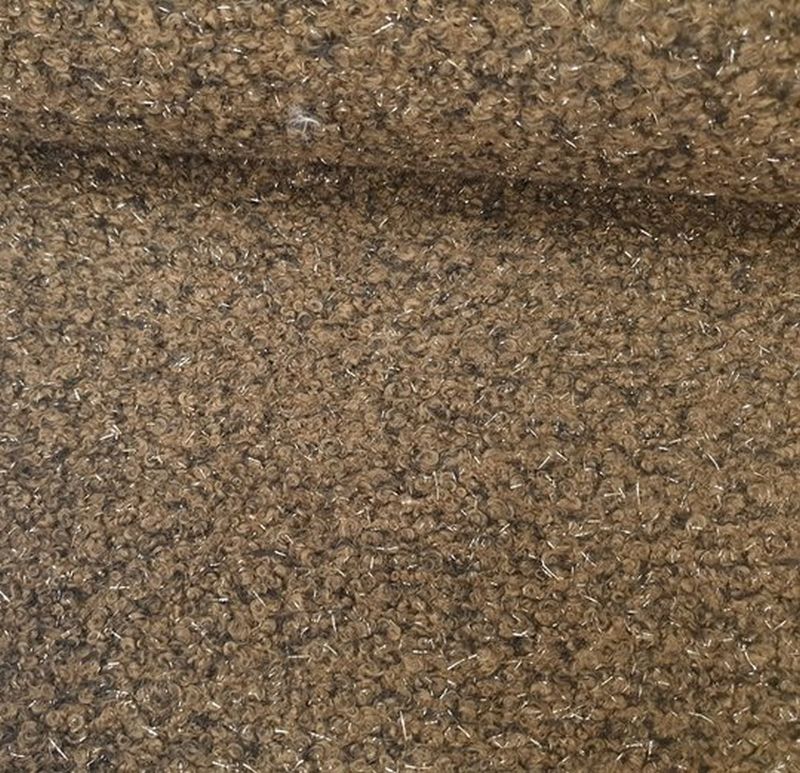 Boiled Boucle Rot mit Lurex