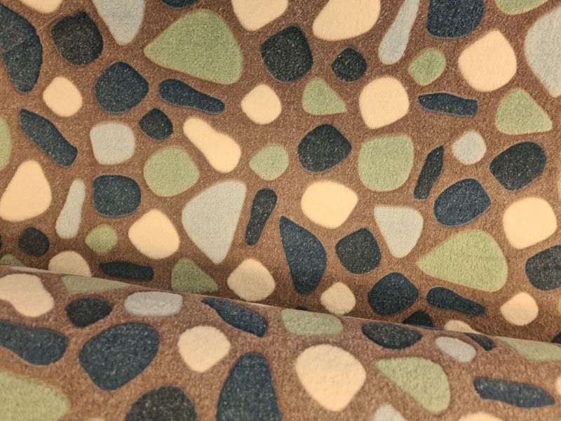 Mikrofleece Kieselsteine Muster Mauve