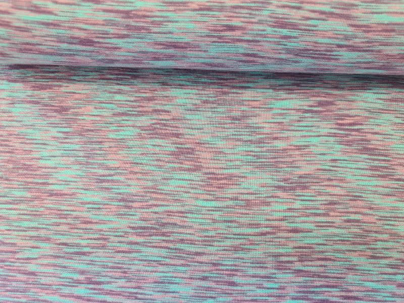 Bündchen Mulit Stripes aqua/rosa