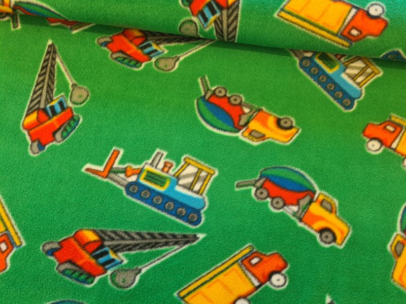 Fleece Baustelle grün