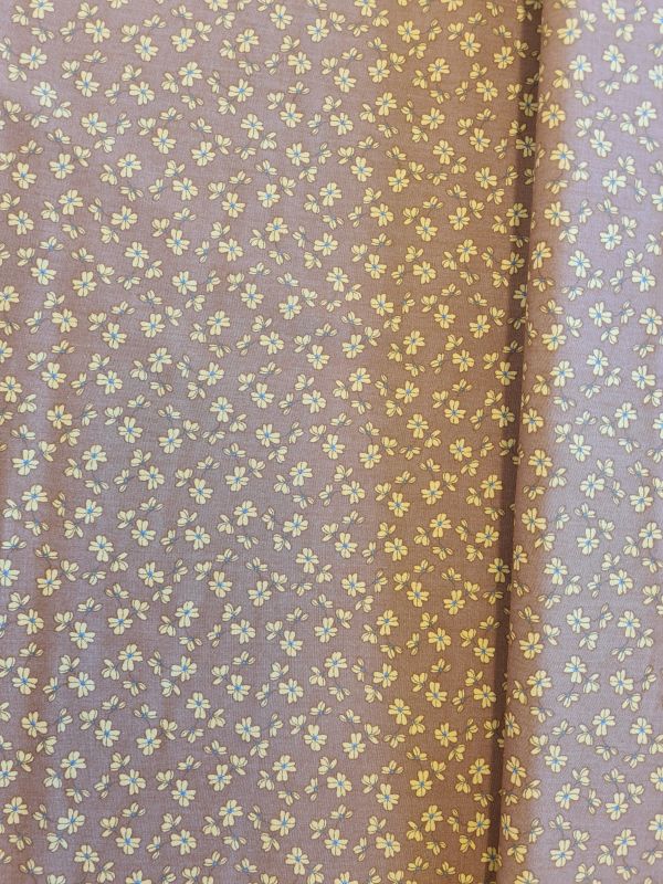 Viscose Blümchen Ocker/Senf