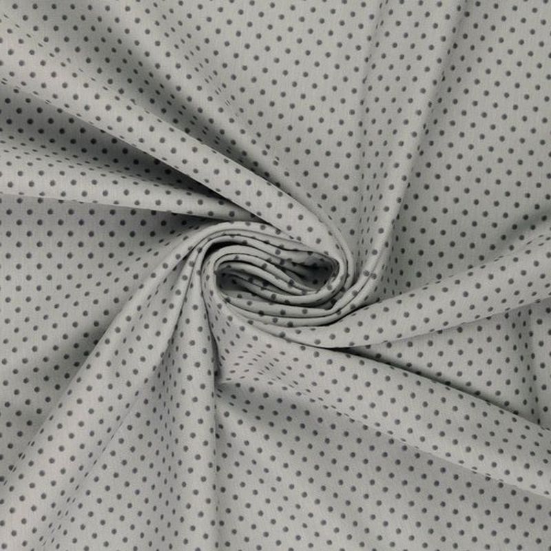 Jersey Pünktchen hellgrau/grau