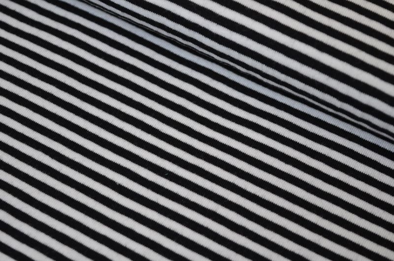 Jersey dünne streifen schwarz weiß