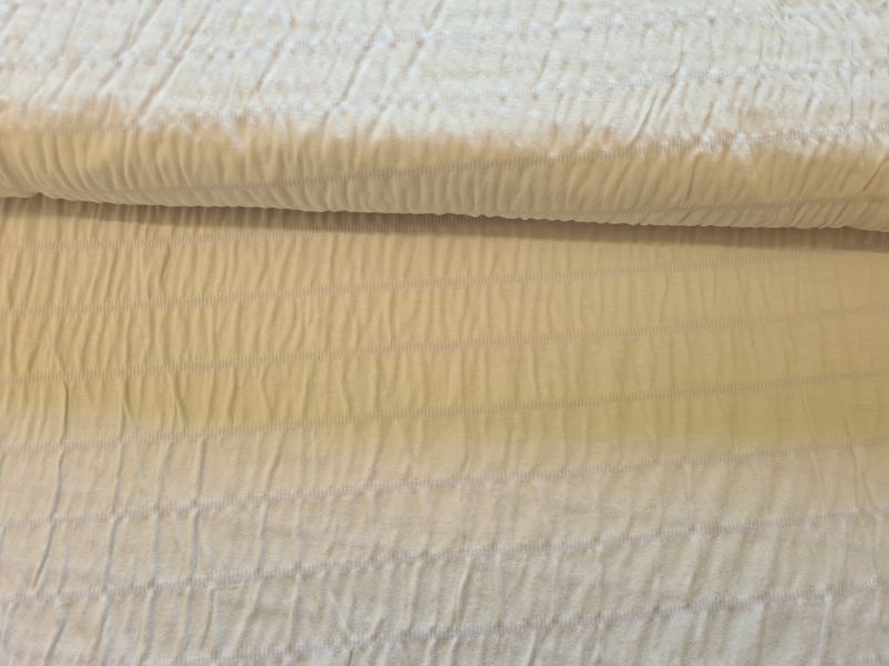 Jersey gesmokt Weiß