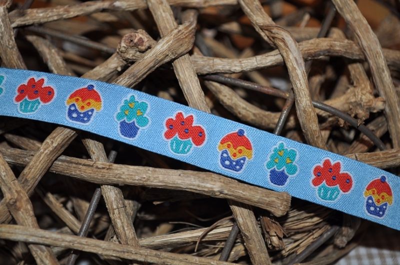 Webband Cupcakes Blau