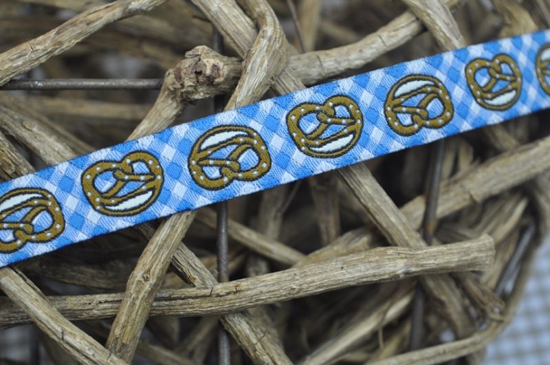 Webband Brezel Blau