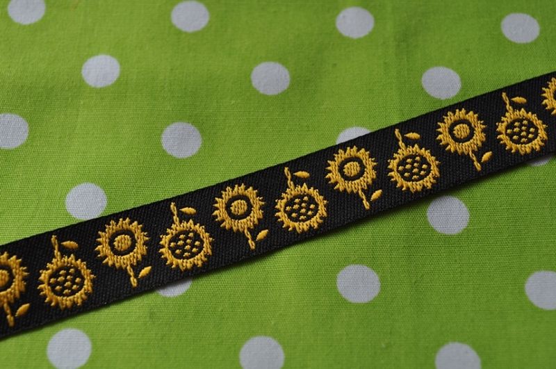 Weband Renaissance Ribbons Blume Schwarz Gelb