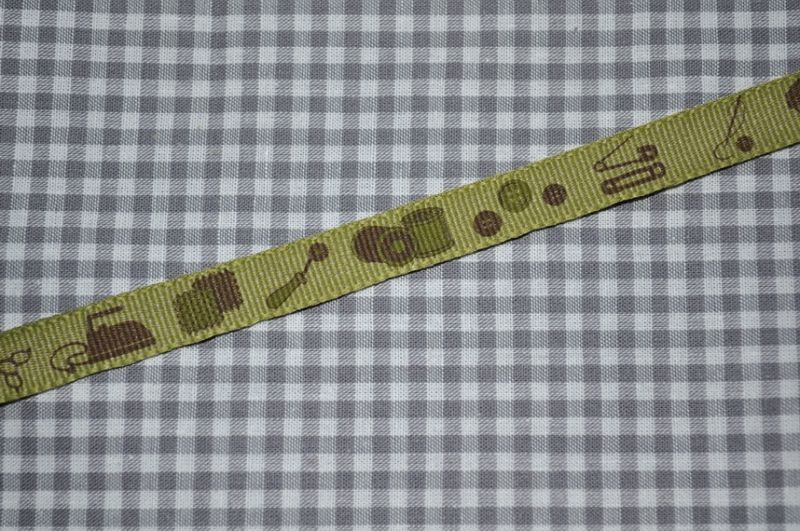 Baumwollband Nähutensilien Khaki