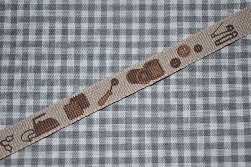 Baumwollband Nähutensilien Hellbraun