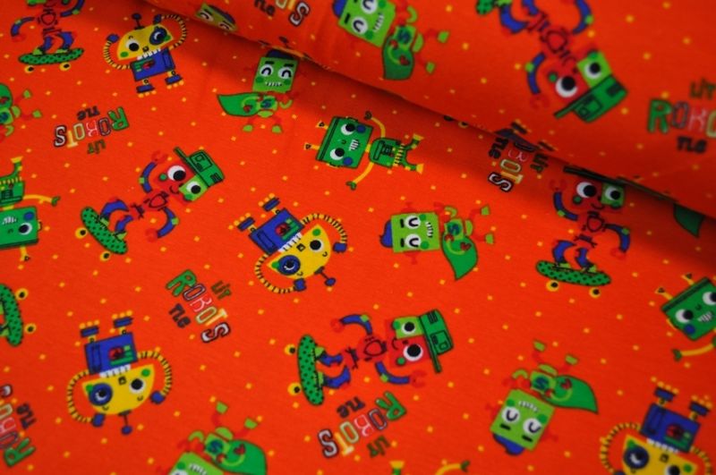 Jersey Little Robots by Poppy Orange