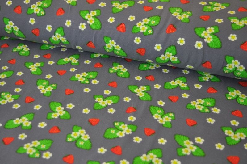 Jersey Dapper Erdbeeren klein grau