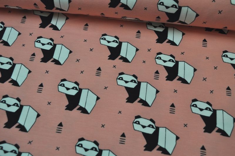 Jersey Little Darling Grafik Panda Rosa
