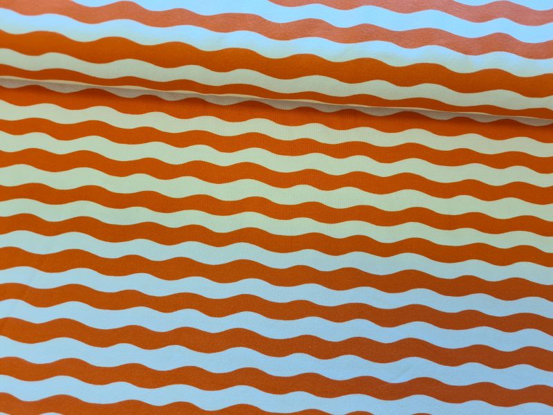 Jersey Steinbeck Woody Wellen gelb/organe