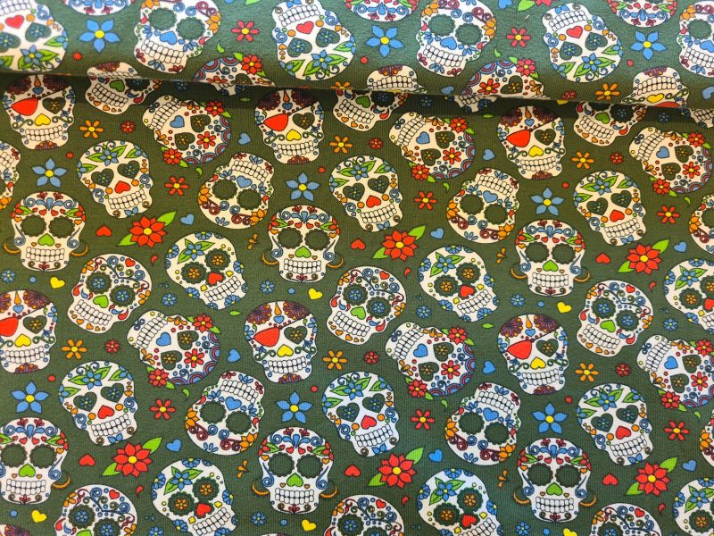Jersey Skulls grün/bunt