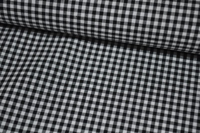 Baumwolle Vichy Karo 3mm Schwarz