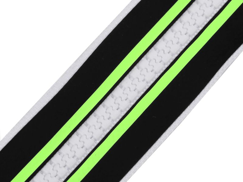 Endlosreißverschluss 5 mm grob Schwarz Neon Weiß