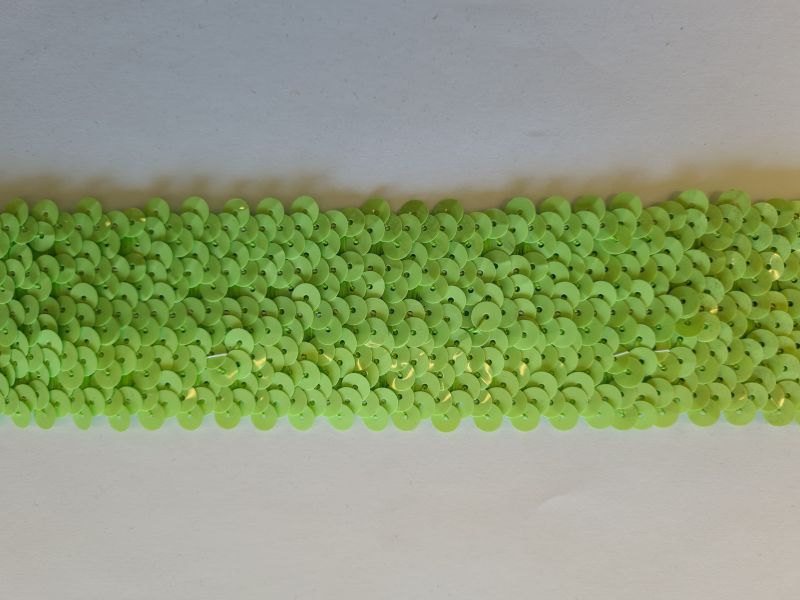 Palliettenband Elastisch 45mm Hellgrün