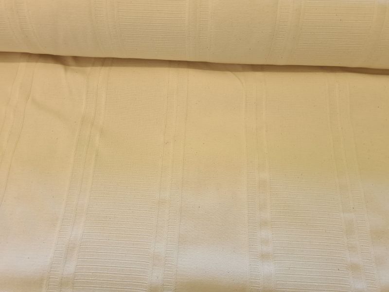 Dekostoff Ton in Ton Streifen Schmal Natur